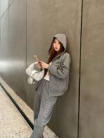 miumiu reversible hooded jacket + trousers casual suit high quality clothing - Image 3