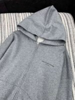 alexanderwang Autumn new cotton threaded hooded fleece sweater jacket high-end high-quality clothing - Image 2