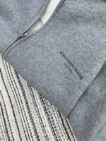 alexanderwang Autumn new cotton threaded hooded fleece sweater jacket high-end high-quality clothing - Image 5