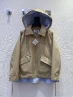 Loewe striped patchwork hooded windbreaker jacket - Image 3