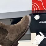 Chanel autumn and winter new double C chain pendant short boots upper cowhide material - Image 2