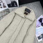 Loro Piana New style lapel wool down jacket mid-length coat lining 90% white goose down filling high-end quality - Image 9