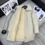 Loro Piana New style lapel wool down jacket mid-length coat lining 90% white goose down filling high-end quality - Image 7
