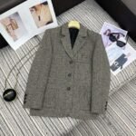 miumiu New herringbone lapel suit jacket with letter patch embroidery on the pockets High-end quality - Image 3