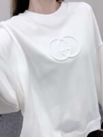 GUCCI Crew neck 3D logo sweatshirt with brushed lining. High-quality sweatshirt - Image 13