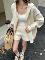 Alexander Wang knitted hoodie and shorts set