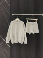 Alexander Wang knitted hoodie and shorts set - Image 3