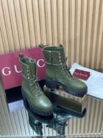 GUCCI New Double G Embossed Lace-up Hiking Martin Boots Premium Edition - Image 12