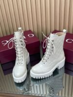 GUCCI New Double G Embossed Lace-up Hiking Martin Boots Premium Edition - Image 2