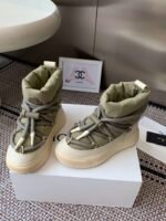 Moncler 2025 Autumn/Winter Latest Style Thick-soled Warm Lace-up Ankle Boots/Snow Boots