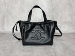Celine Mini Shopping Bag, CABAS TRIOMPHE Small Smooth Calfskin Drawstring Bag, Premium Version. Dimensions: 22 x 17 x 15 cm - Image 3
