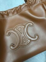 Celine Mini Shopping Bag, CABAS TRIOMPHE Small Smooth Calfskin Drawstring Bag, Premium Version. Dimensions: 22 x 17 x 15 cm - Image 6