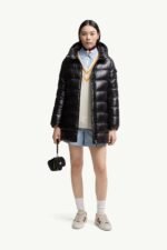 MONCLER’s latest winter collection: Women’s mid-length hooded down jacket.