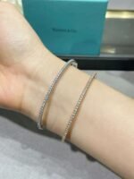 Tiffany Segmented Diamond Bangle, High-End Version 1:1 Quality