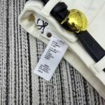 Loewe’s new cropped denim trousers featuring embroidered logo detailing and a fleece lining for warmth. - Image 5