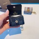 Gucci classic monogram leather earphone cover, keychain, bag charm - Image 9