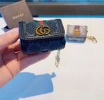 Gucci classic monogram leather earphone cover, keychain, bag charm - Image 8