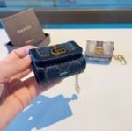 Gucci classic monogram leather earphone cover, keychain, bag charm - Image 7