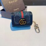 Gucci classic monogram leather earphone cover, keychain, bag charm - Image 6