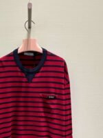 PRADA’s new cotton striped long-sleeved T-shirt is made of soft cotton jersey fabric. - Image 5
