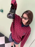 PRADA’s new cotton striped long-sleeved T-shirt is made of soft cotton jersey fabric. - Image 3