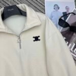 Celine collared sweatshirt and wide-leg pants set with elastic waistband. - Image 7