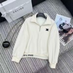 Celine collared sweatshirt and wide-leg pants set with elastic waistband. - Image 5