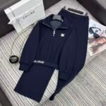Celine collared sweatshirt and wide-leg pants set with elastic waistband. - Image 3