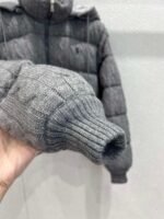 Ralph Lauren Fall/Winter New Arrival: Vintage Style Wool Cable Knit Down Jacket with Hood - Image 10