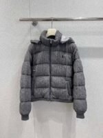 Ralph Lauren Fall/Winter New Arrival: Vintage Style Wool Cable Knit Down Jacket with Hood - Image 9
