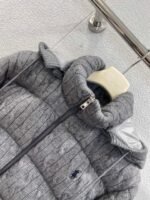Ralph Lauren Fall/Winter New Arrival: Vintage Style Wool Cable Knit Down Jacket with Hood - Image 7