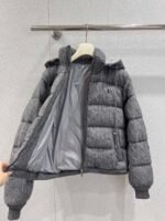 Ralph Lauren Fall/Winter New Arrival: Vintage Style Wool Cable Knit Down Jacket with Hood - Image 4