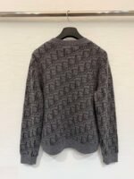 DIOR Autumn/Winter New Collection: Monogram round-neck knitted long-sleeved top with gold thread monogram logo design. - Image 8