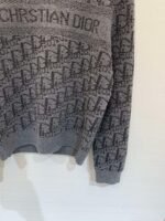 DIOR Autumn/Winter New Collection: Monogram round-neck knitted long-sleeved top with gold thread monogram logo design. - Image 2