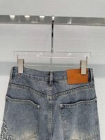 Chrome Hearts New Heavy Appliqué Embroidered Jeans - Image 4