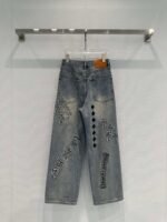 Chrome Hearts New Heavy Appliqué Embroidered Jeans - Image 3