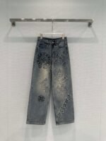 Chrome Hearts New Heavy Appliqué Embroidered Jeans - Image 2