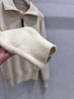 Brunello Cucinelli Early Spring New Arrival: Half-zip Collar Tencel Wool Knit Sweater - Image 13