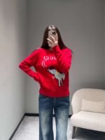 GUCCI 2026 Early Spring New Collection Jacquard Pony Sweater, GG Logo Premium Apparel - Image 11