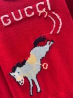 GUCCI 2026 Early Spring New Collection Jacquard Pony Sweater, GG Logo Premium Apparel - Image 6