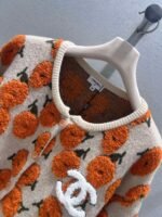 Chanel 2026 Early Spring Collection Orange Floral Cardigan Sweater - Image 10