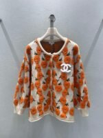 Chanel 2026 Early Spring Collection Orange Floral Cardigan Sweater - Image 7