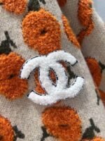 Chanel 2026 Early Spring Collection Orange Floral Cardigan Sweater - Image 6
