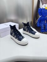 Dior OBLIQUE perforated knit high-top sneakers