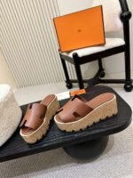 Hermès high-heeled slippers H-shaped upper - Image 4