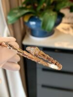 Bulgari snake bracelet with diamonds at the head and tail suitable for wrists 16, 17, 18