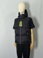 GUCCI Black Hooded Down Vest