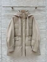 Loro Piana 2025 Winter Double-faced Cashmere Patchwork Design Down Jacket High-quality Clothing