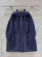 Loro Piana 2025 Winter Double-faced Cashmere Patchwork Design Down Jacket High-quality Clothing