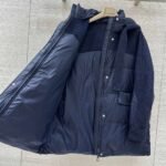 Loro Piana 2025 Winter Double-faced Cashmere Patchwork Design Down Jacket High-quality Clothing - Image 4